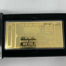 KISS End Of The Road Tour FINAL SHOW Exclusive Gold Ticket *SEALED* 12/02/23