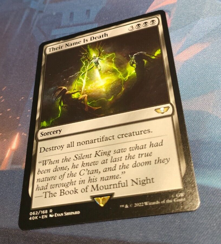 Their Name is Death - Warhammer 40,000 Commander Rare - NM (see pics) MTG - Picture 3 of 3