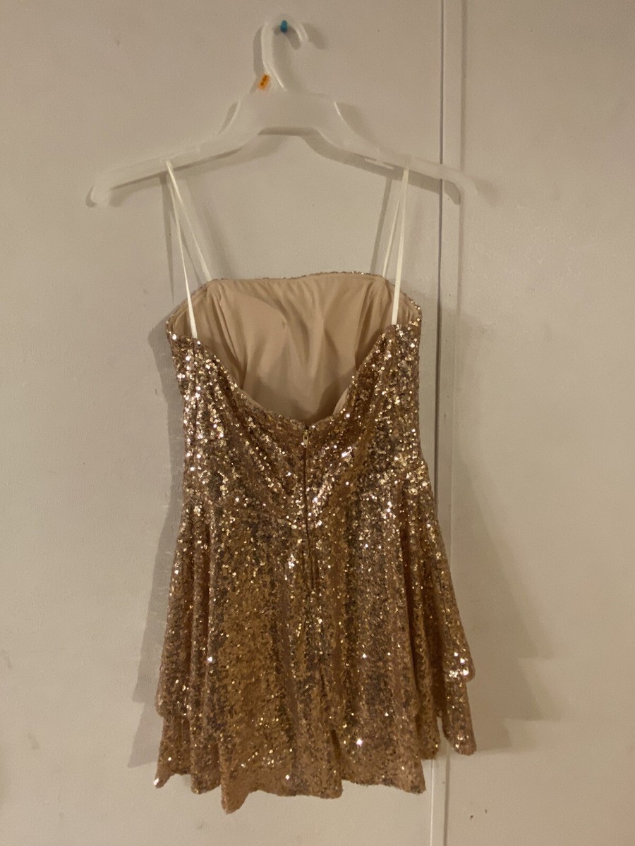 Women's Rose Gold Pleated Windsor Short Dress Size 13/14 | eBay