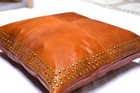 Handmade Genuine Lambskin Leather Pillow Cover Decorative  Sofa Cushion Case