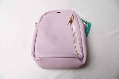UHIW Damen kleine Umhängetasche mit mehreren Reißverschluss CA4 lila Einheitsgröße - Bild 4 von 12