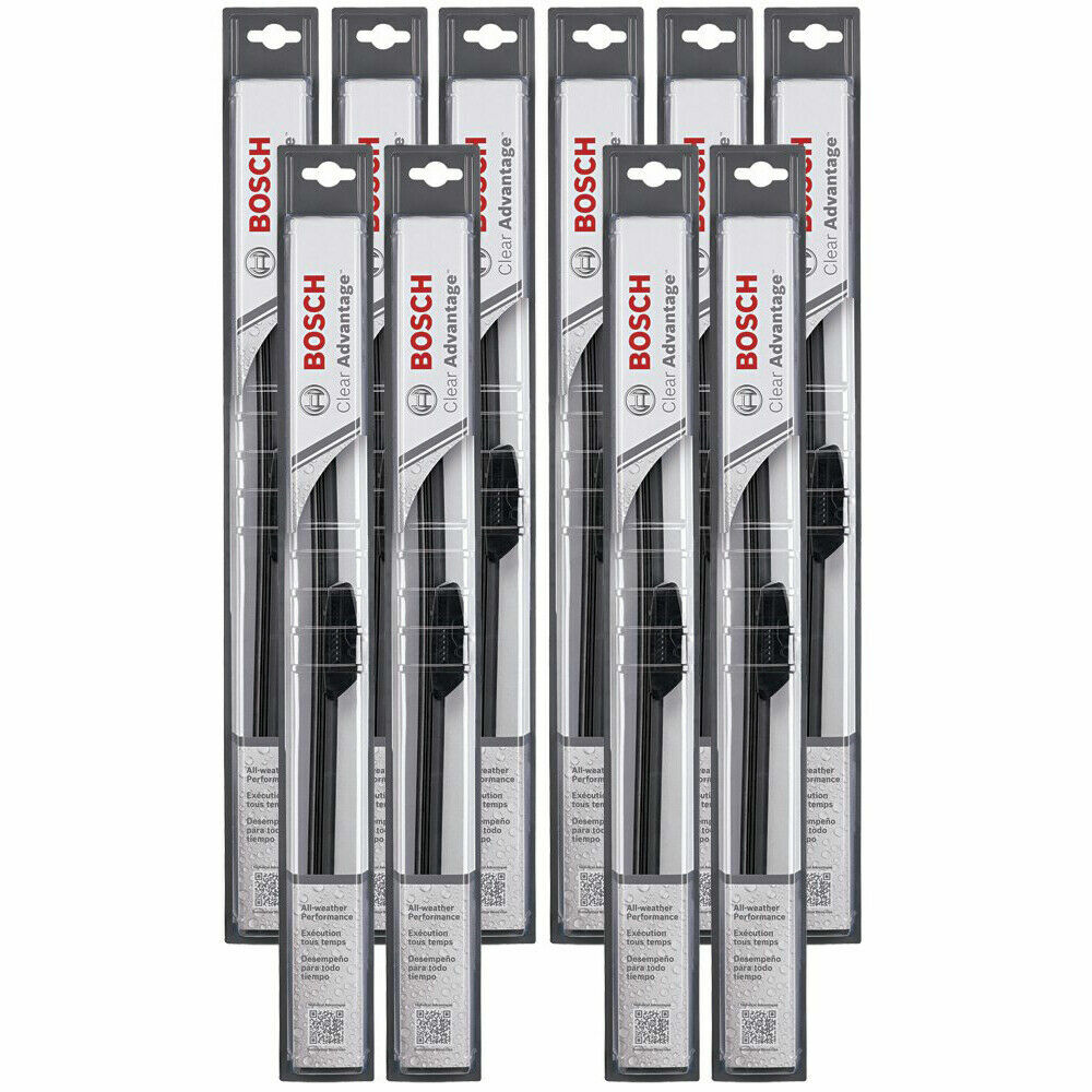 10 Pack - BOSCH BEAM Wiper Blades Size 22 - CLEAR ADVANTAGE -Front