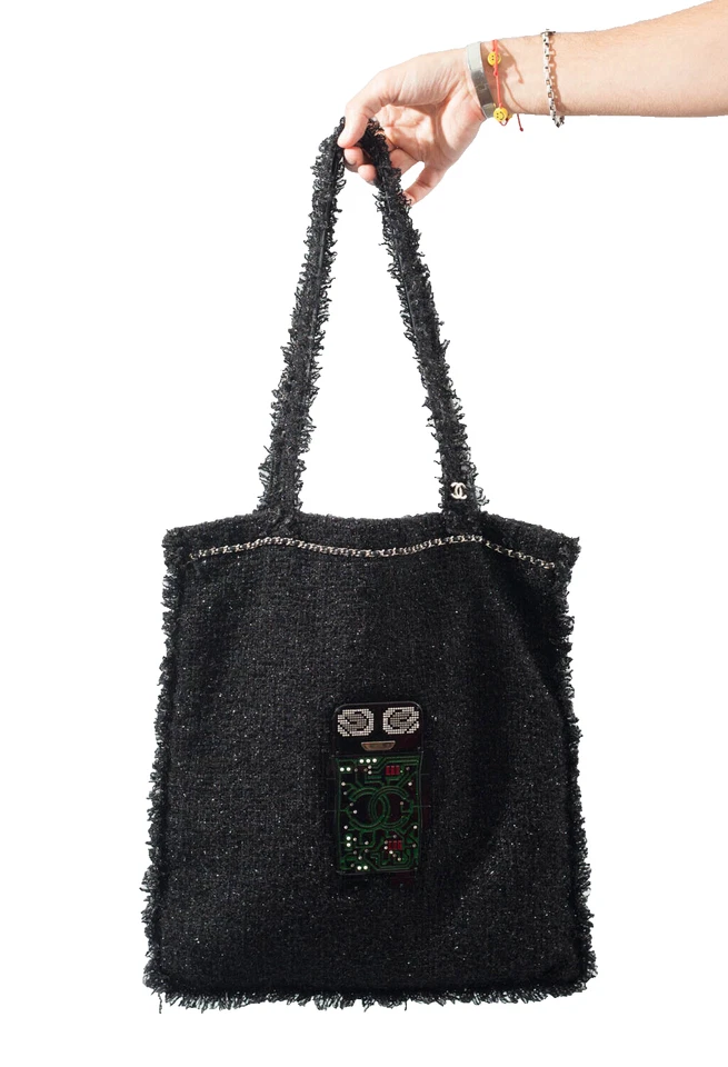 Bolso de Mano Robot Chanel Primavera 2017 'Compras en Telas' Foto 2 de 4