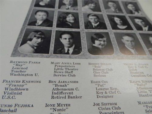 1928 BEN ALEXANDER All Quiet On The Western Front Hollywood High School YEARBOOK - Picture 2 of 3