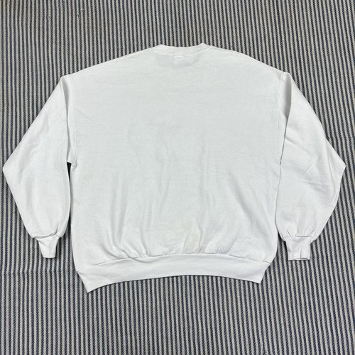 Jerzees USA Trout Fly Fishing Sweatshirt 2XL White Crewneck Rare Vintage - Picture 12 of 16