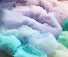 Fairy Transparent Gown Veil Tulle Soft Dancing Evening Dress DIY Lace Fabric 5 M