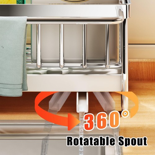 Sponge Holder For Kitchen Sink Kitchen Sink Caddy Dish Sponge Organizer With Div - Picture 3 of 8