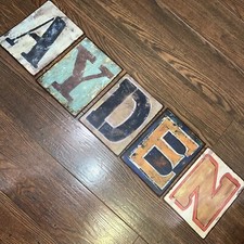 Ayden A Y D E N Name Nursery Bedroom Wall Decor Decoration Letter Initial