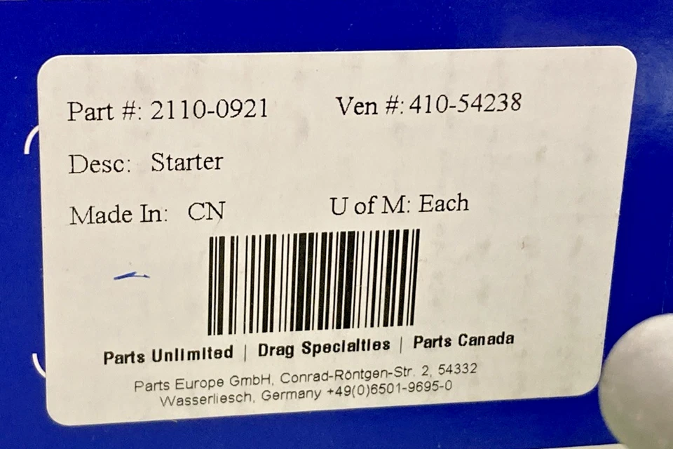 НОВЫЙ ПОДЛИННЫЙ ЗАПЧАСТИ НЕОГРАНИЧЕННЫЙ 2110-0921 СТАРТЕР ДВИГАТЕЛЯ ДЛЯ POLARIS - Изображение 2 из 4