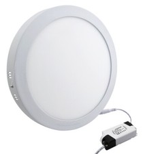 18W LED Round Surface Mount Ceiling Panel Light Cool White Very Bright