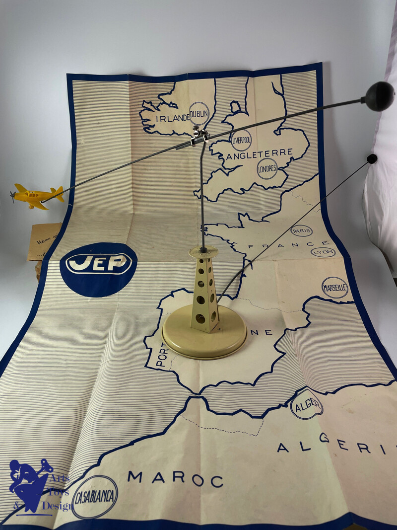 Jeu Avion Téléguidé Sur Pylone Fabrication JEP Année 1954 - Modèle Vintage Occasion