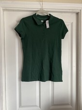 New 3 Piece Bundle Old Navy Girls XXL 16 Solid Green Polo Uniform Golf Shirt