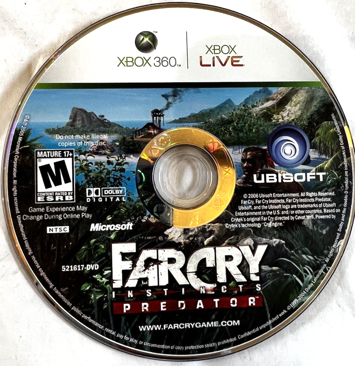 XBOX 360 LIVE FAR CRY INSTINCTS PREDATOR GAME ONLY FOR MATURE