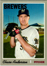 2019 Topps Heritage Chase Anderson #224 Milwaukee Brewers Baseball Card