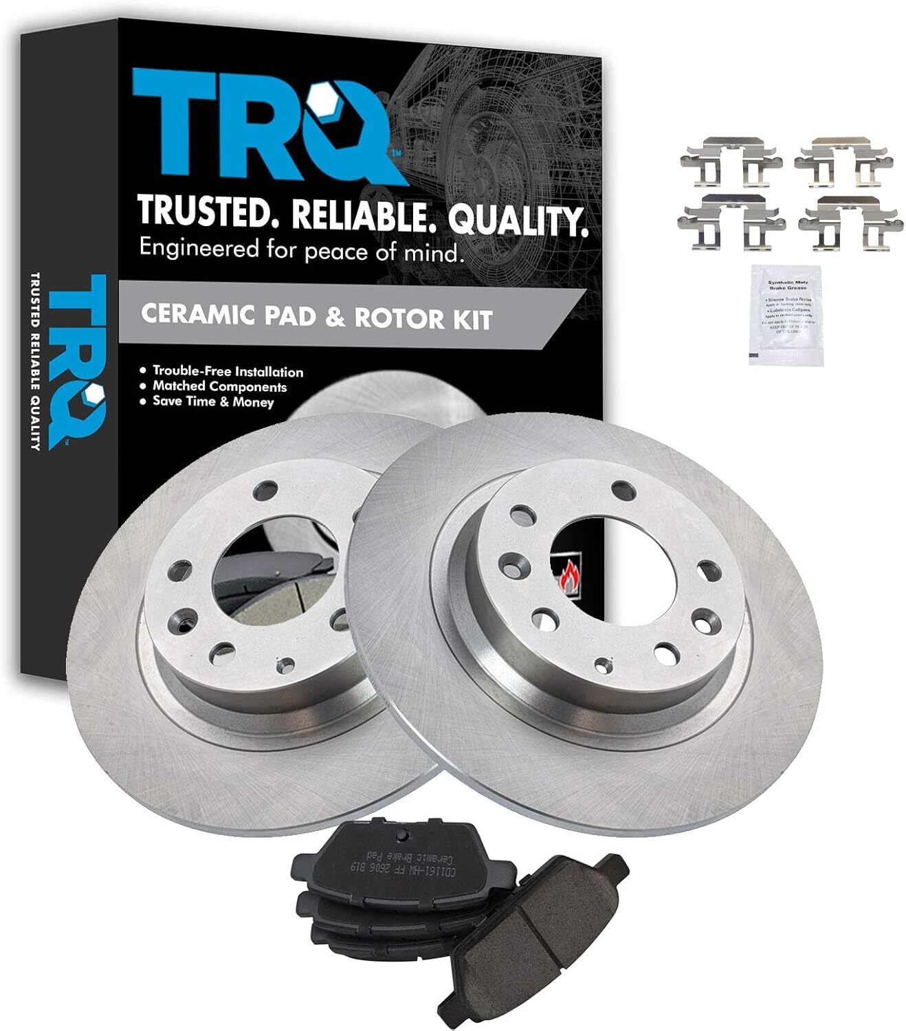 Rear Ceramic Brake Pad & Rotor Kit for Fusion Milan Mazda6 Zephyr MKZ