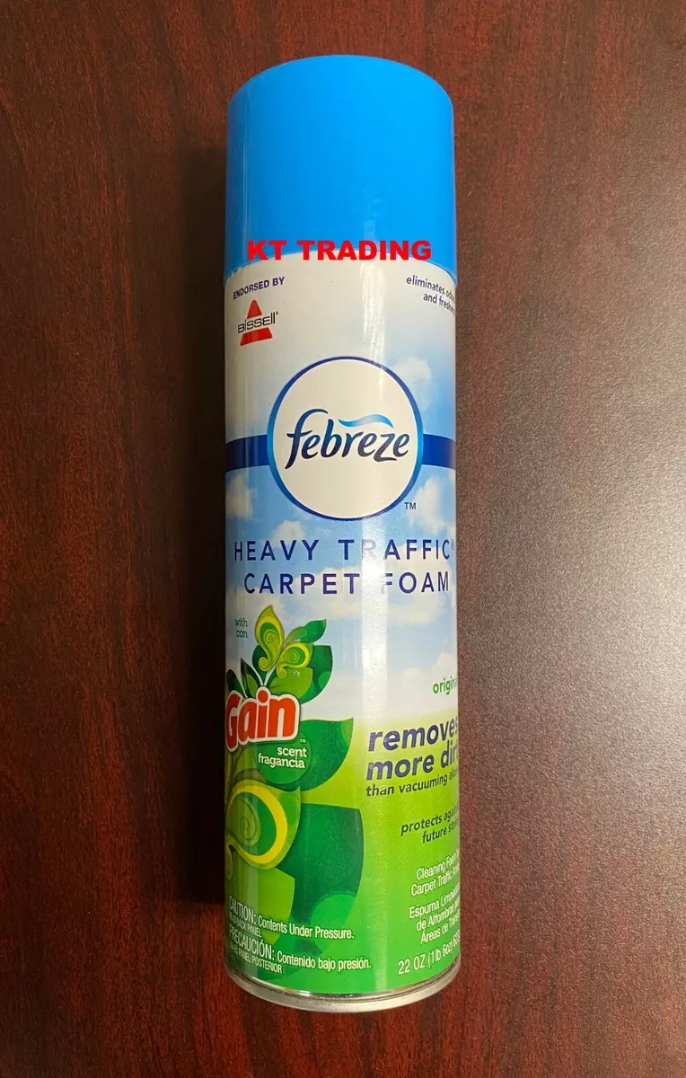 Febreze Heavy Traffic Carpet Cleaner Foam Eliminate Odor Stain ~ Gain Scent  22oz