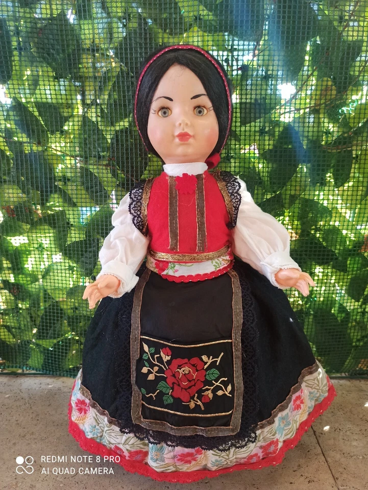 Bambola in celluloide"MQ" MarcoQuerzola,h45cm anni 60 sta solo a piedi proposte - Immagine 2 di 4