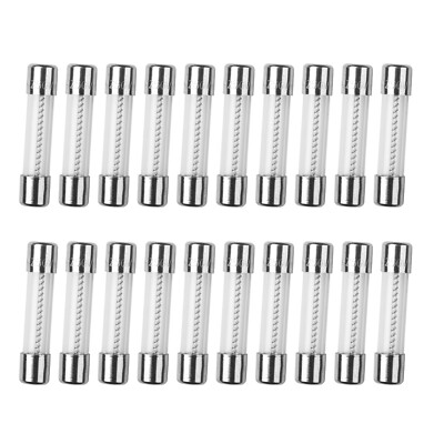 20Pcs T6AL250V 6A 250V SLOW Blow Glass Fuse 6X30mm 6amp Time-Delay Fuse