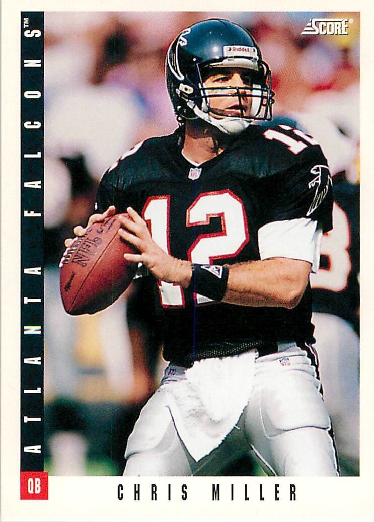 1993 Score Ore-Ida QB Club #17 Chris Miller FALCONS