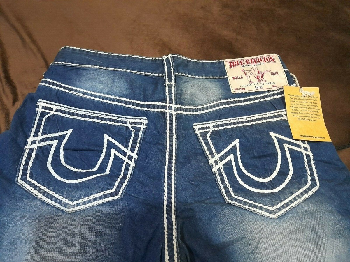 TRUE RELIGION JEANS MEN'S VINTAGE WORLD TOUR SECTION RICKY