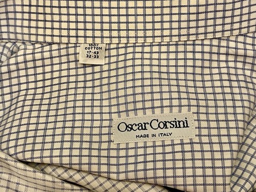 Oscar Corsini - Made In Italy Dress Shirt 17 - 43, 32-33, Timeless Look! - Picture 3 of 3