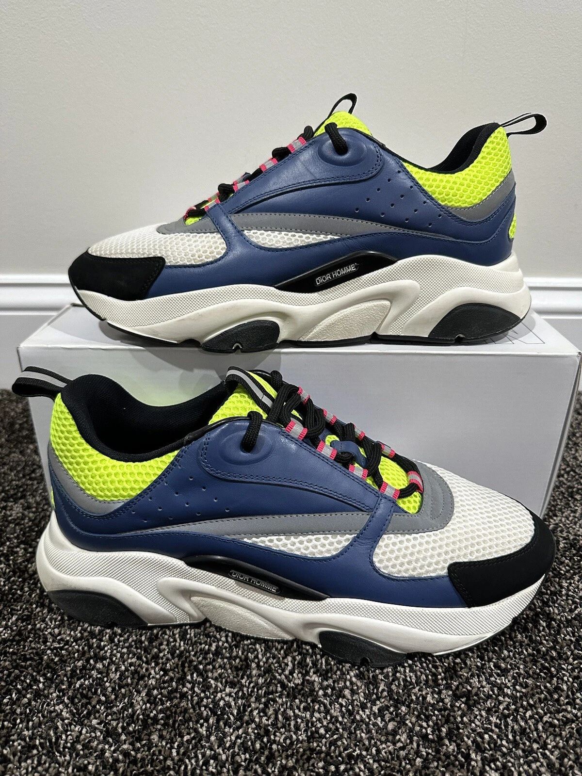 Baskets Dior x Kim Jones B22 bleues, vertes et blanches