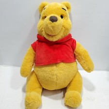 Disney Store Winnie The Pooh Red Shirt Plush Soft Toy Stuffed Animal 16"