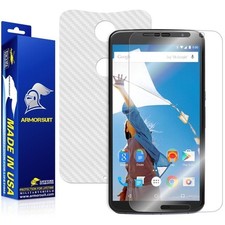 ArmorSuit MilitaryShield Google Nexus 6 Screen Protector White Carbon Fiber