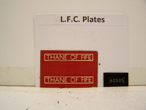 LFC LNER/BR 60505 Thane of Fife Typenschilder rot | Zustand: New