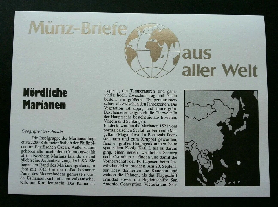 [SJ] USA Northern Mariana Islands 1994 Beach Coconut Tree FDC (coin cover) - Image 4 of 4