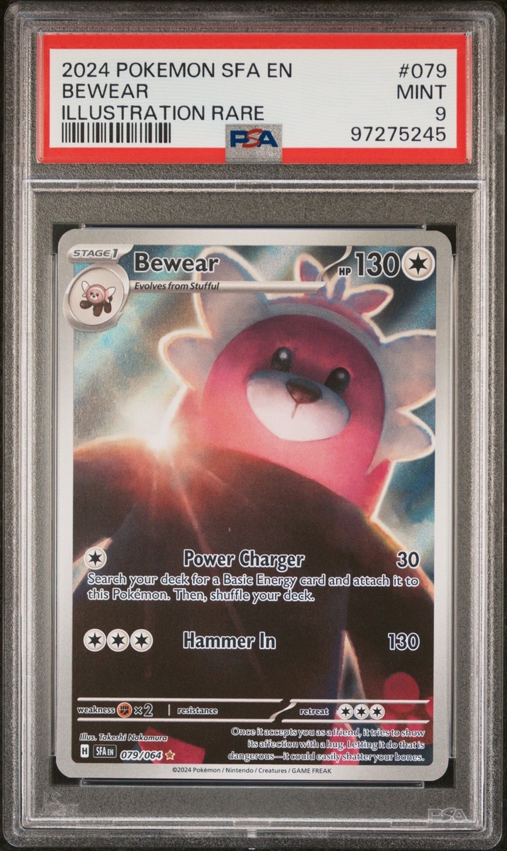 PSA 9 Bewear Illustration Rare #079 2024 Pokemon Sfa Shrouded