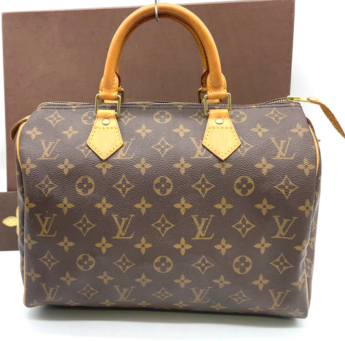 Echte Louis Vuitton Monogramm Speedy 30 M41526 Handtasche mit Box NS041057