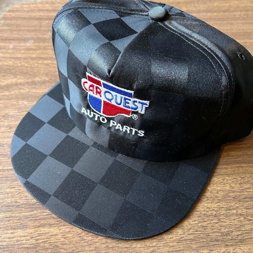 Vintage Carquest Checkered Snapback Cap USA Made Mint Condition Unworn