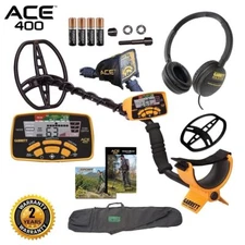 Garrett ACE 400 Metal Detector with Headphones, Free Accessories, Travel Bag