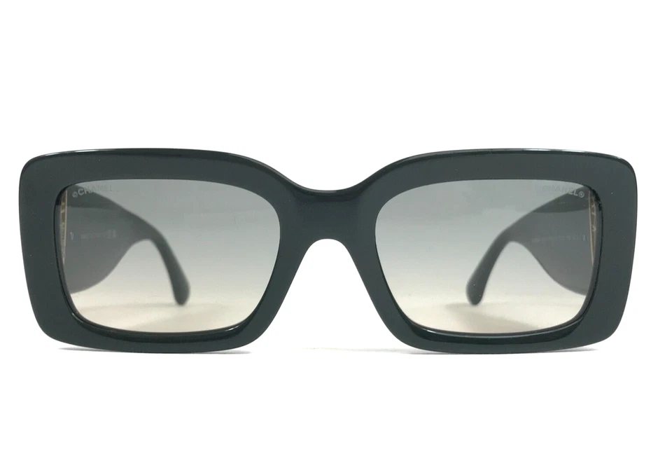 Gafas de sol Chanel 5534-A c.1791/S3 caqui verde dorado borde grueso monturas de ajuste asiático Foto 3 de 4