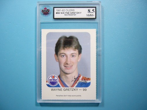 1981/82 RED ROOSTER EDMONTON OILERS CARD #99 WAYNE GRETZKY KSA 8.5 PD SHARP+
