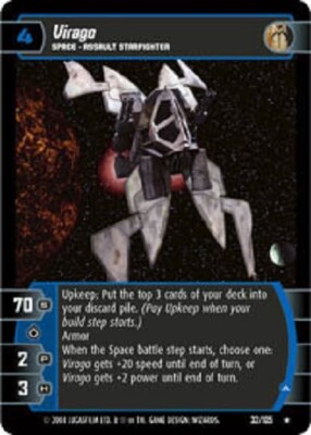 STAR WARS TCG WOTC ROGUES & SCOUNDRELS VIRAGO (A) 32/105 GEM MINT