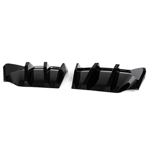 Big Fin Gloss Black Rear Bumper Diffuser Kit For 2014-19 Corvette C7 Z06 STG 3 - Picture 8 of 14