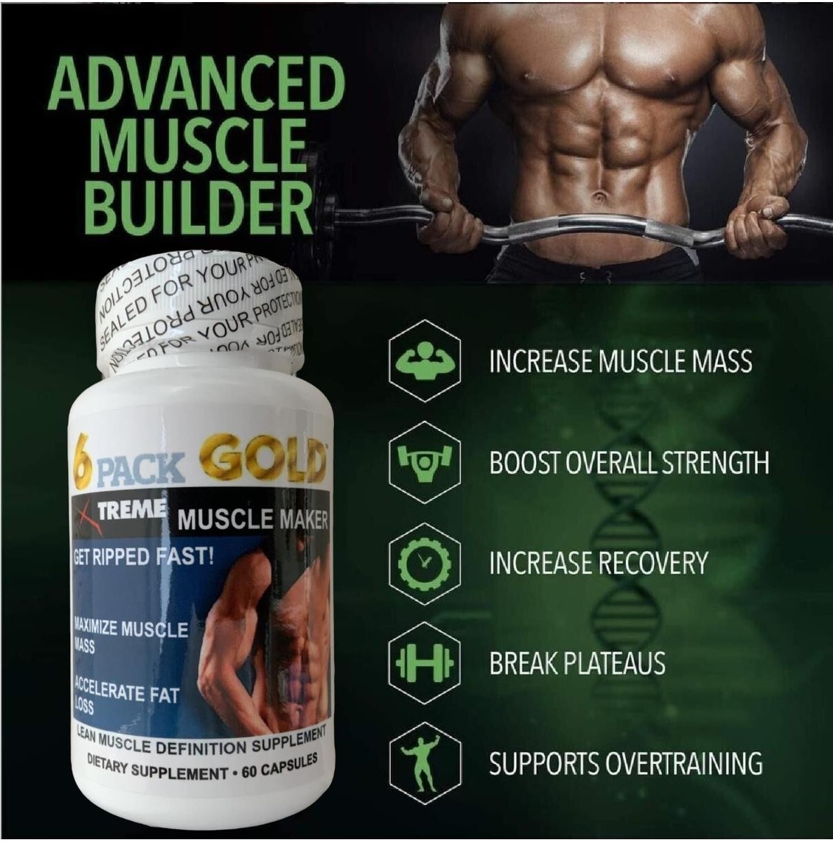 Lean Muscle Pills Mens Muscle Growth Tablets For Fast Muscle Mass