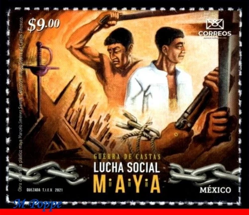 21-05 MEXICO 2021 THE MAYAN SOCIAL STRUGGLE, CASTE WAR, SWORD, MNH