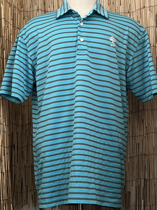 Dunning Golf Mens 3 Button Polo-Large-Poly Spandex-Claremont Country Club 