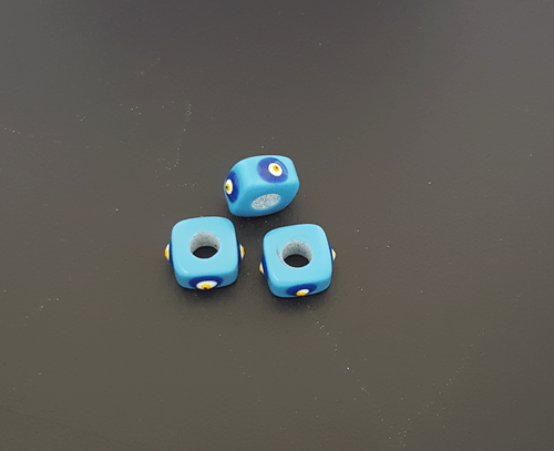Mavi Tas Piedras Azules Piedra Nazar Boncuk Perla Turquesa Cuentas Colgante Cadena 3mm - Imagen 5 de 6