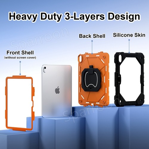 iPad A16 11th Generation 11" 2025 Tablet Case Cover with Rotating Stand & Strap - Afbeelding 73 van 142