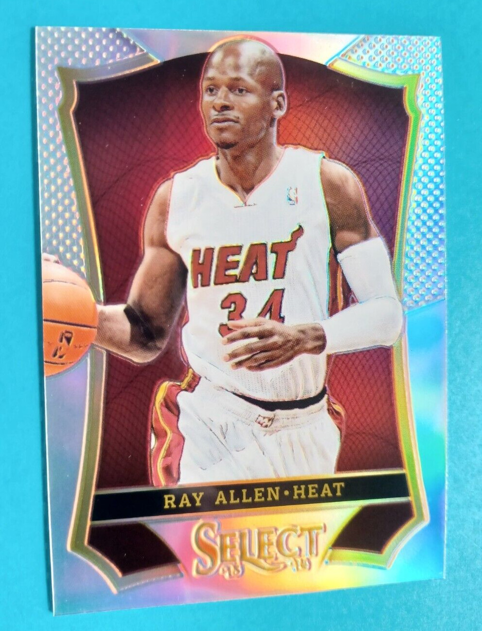 2013-14 PANINI SELECT RAY ALLEN #156 SILVER PRIZM PARALLEL MIAMI HEAT