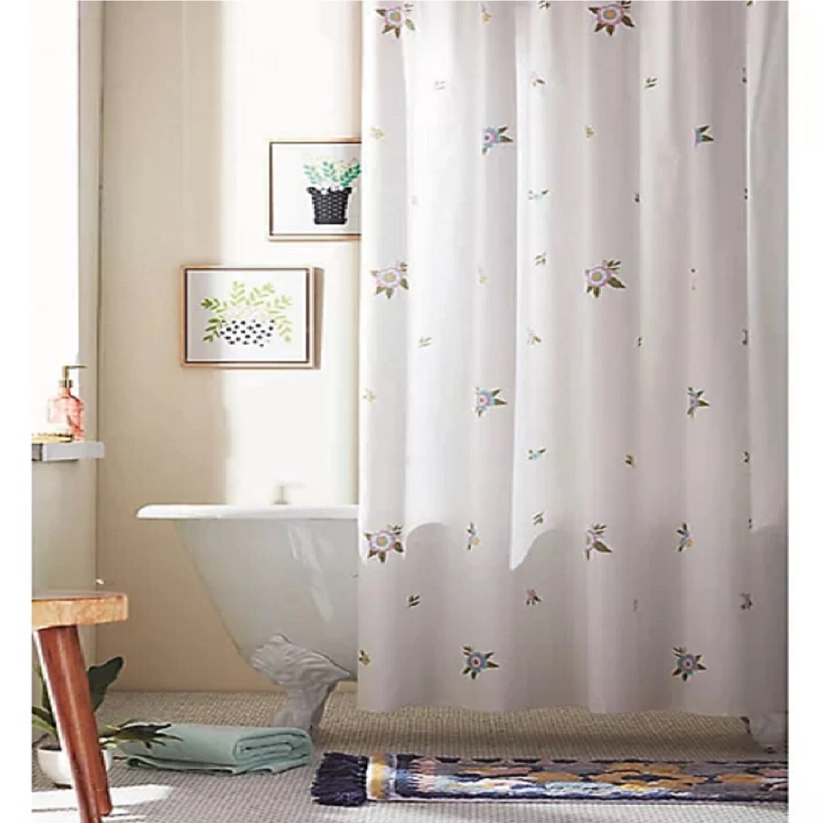 new Wild Sage 54 Inch x 80 Inch Philomena Floral Multicolor Shower Curtain