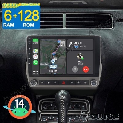 6+128GB Android 14 Carplay Autoradio Navi DAB+ FM Für Chevrolet Camaro 2010-2015