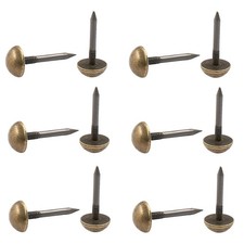 Hordion 24Pcs Brass Upholstery Tacks, 1/2" Head Dia, Decorative Furniture Tac...