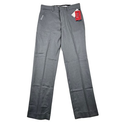 Perry Ellis Dress Pants Mens 28x30 Grey Alloy Modern Fit Portfolio NEW