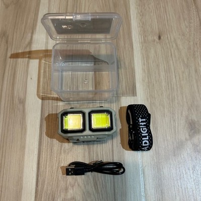 Adjustable Headlamp Torch USB Rechargeable Flashlight Headlight Waterproof COB