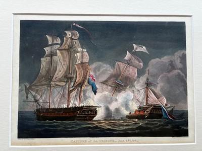 Jenkins Naval Achievements - Genuine Framed Print of  'Capture of La Tribune'
